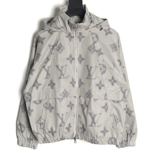 Louis Vuitton monogram full print trench coat zip up jacket,Louis Vuitton