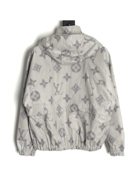 Louis Vuitton monogram full print trench coat zip up jacket,Louis Vuitton