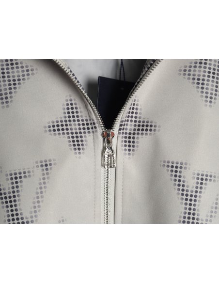 Louis Vuitton monogram full print trench coat zip up jacket,Louis Vuitton