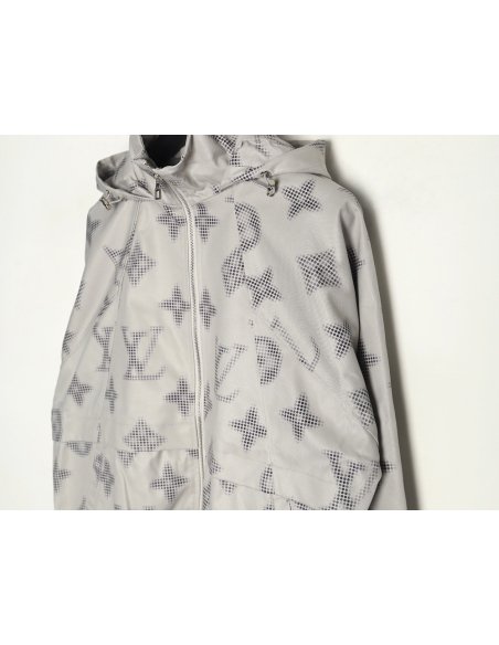 Louis Vuitton monogram full print trench coat zip up jacket,Louis Vuitton