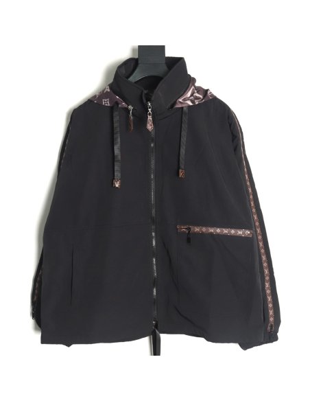 Louis Vuitton monogram patchwork trench coat zipper jacket,Louis Vuitton