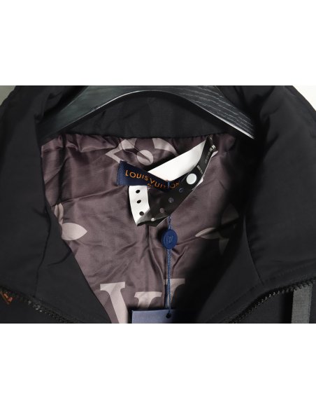 Louis Vuitton monogram patchwork trench coat zipper jacket,Louis Vuitton