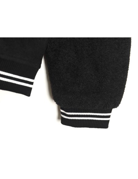 Prada lambswool patchwork baseball jacket,Prada