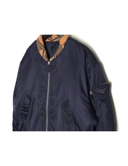 Prada sweater-lined cotton bomber jacket,Prada