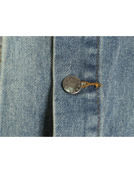 Prada triangle logo washed denim jacket,Prada