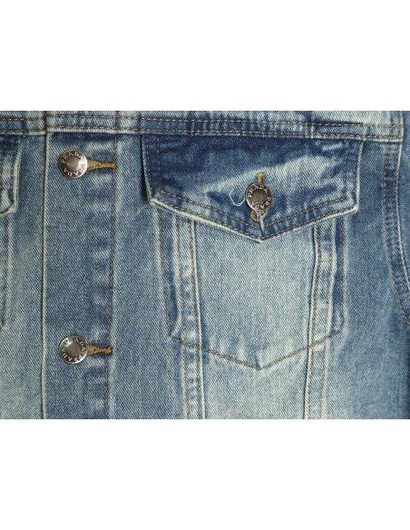 Prada triangle logo washed denim jacket,Prada