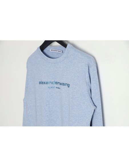 Alexander Wang 23FW glitter long-sleeved T-shirt,Alexander Wang