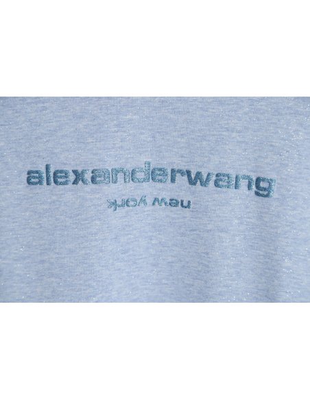 Alexander Wang 23FW glitter long-sleeved T-shirt,Alexander Wang