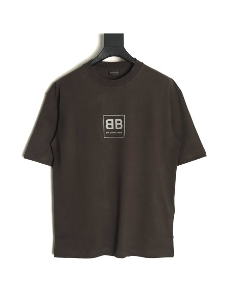 Balenciaga Square Double B Lock Print Short Sleeve T-shirt,Balenciaga