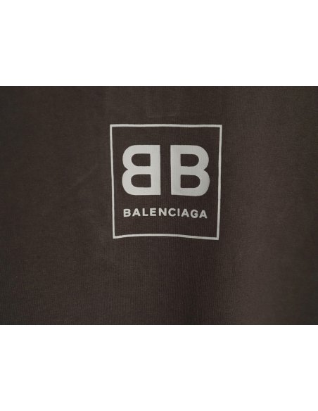 Balenciaga Square Double B Lock Print Short Sleeve T-shirt,Balenciaga