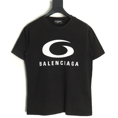 Balenciaga white ring logo print short-sleeved T-shirt,Balenciaga
