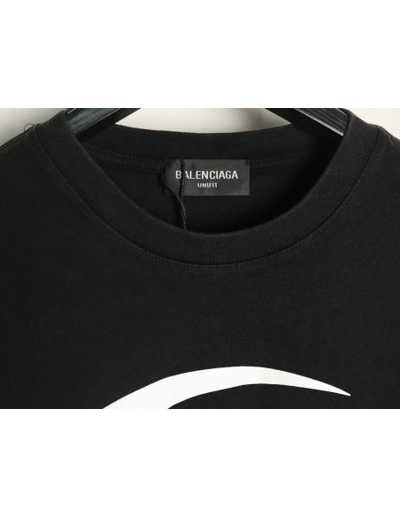 Balenciaga white ring logo print short-sleeved T-shirt,Balenciaga