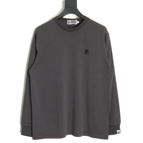 Bape small logo embroidered long sleeve T-shirt TSK1,Bape