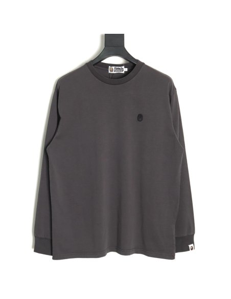 Bape small logo embroidered long sleeve T-shirt TSK1,Bape