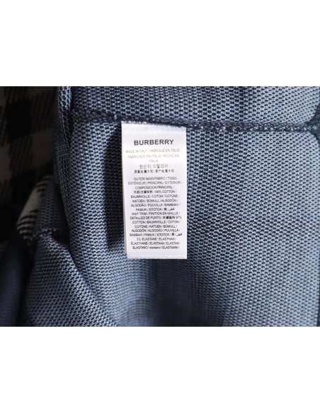 Burberry 24ss check knitted short-sleeved T-shirt TSK2,Burberry