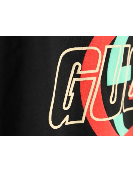 Gucci Double G interlocking logo foam print short-sleeved T-shirt TSK1,Gucci