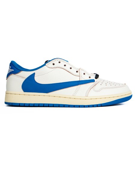 Fragment Design x Travis Scott x Air Jordan 1 Retro Low OG SP Sail Military Blue with high quality,best top AIR JORDAN 1 LOW