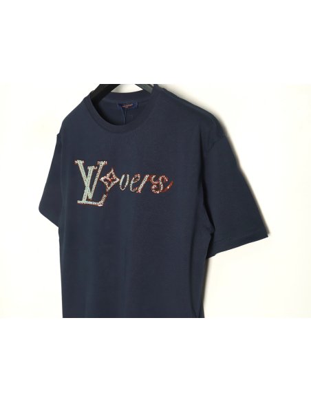Louis Vuitton embroidered lettering short-sleeved T-shirt TSK1,Louis Vuitton