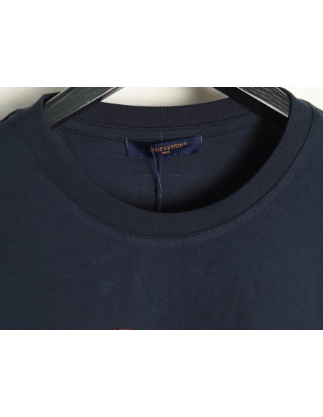 Louis Vuitton embroidered lettering short-sleeved T-shirt TSK1,Louis Vuitton
