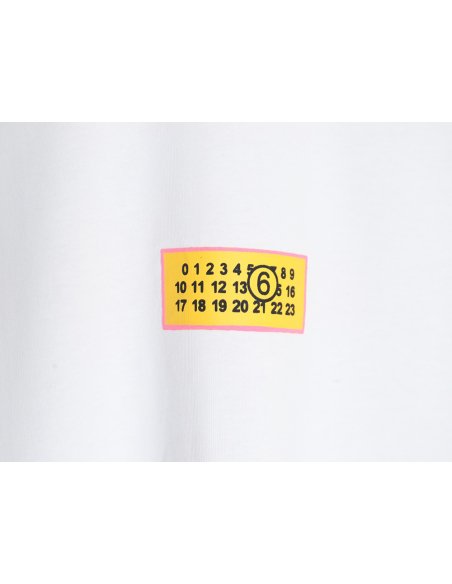 Maison Margiela square logo digital print short-sleeved T-shirt,MAISON MARGIELA