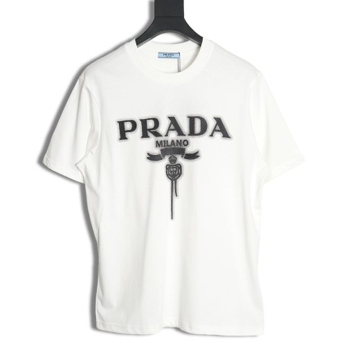 Prada chest monogram short-sleeved T-shirt TSK1,Prada