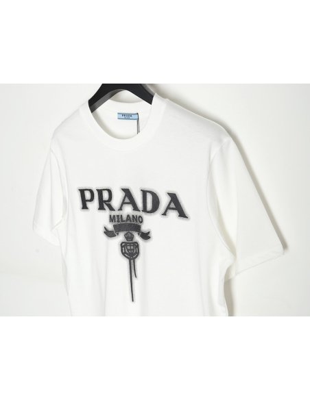 Prada chest monogram short-sleeved T-shirt TSK1,Prada