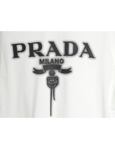 Prada chest monogram short-sleeved T-shirt TSK1,Prada