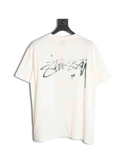 Stussy mercury print short-sleeved T-shirt,Stussy