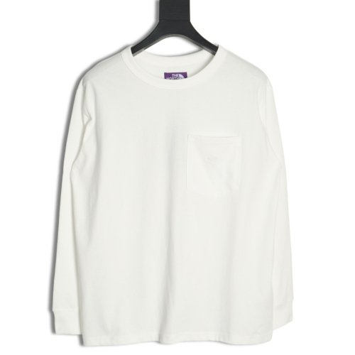 The North Face Purple Logo Embroidered Long Sleeve T-Shirt,The North Face
