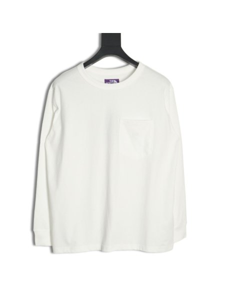 The North Face Purple Logo Embroidered Long Sleeve T-Shirt,The North Face
