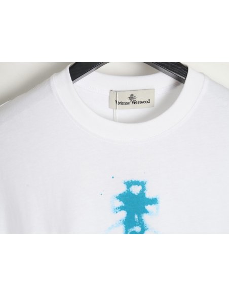 Vivienne Westwood 24SS inkjet Saturn logo short-sleeved T-shirt,Vivienne Westwood