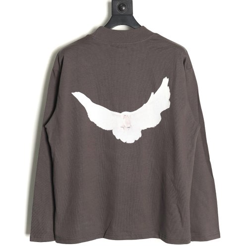 Yeezy   Gap   Balenciaga joint peace dove theme long-sleeved T-shirt TSK1,Balenciaga
