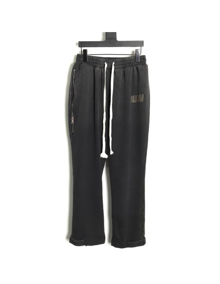Askyurself heavy knife cut damaged hem washed distressed trousers S-XL,ASKYURSELF