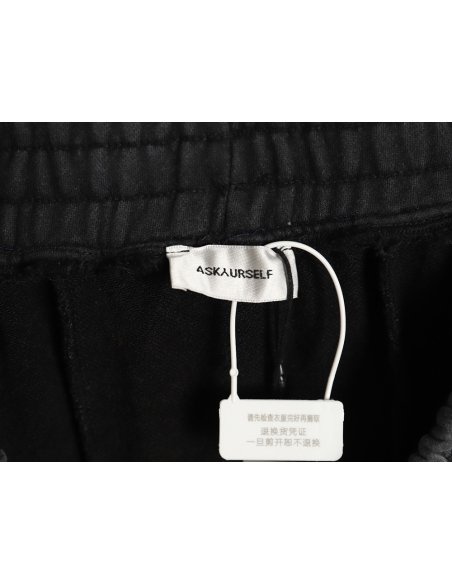Askyurself heavy knife cut damaged hem washed distressed trousers S-XL,ASKYURSELF