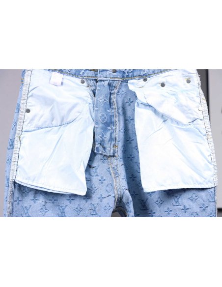 Louis Vuitton Graffiti Gradient Embroidered Jeans,Louis Vuitton