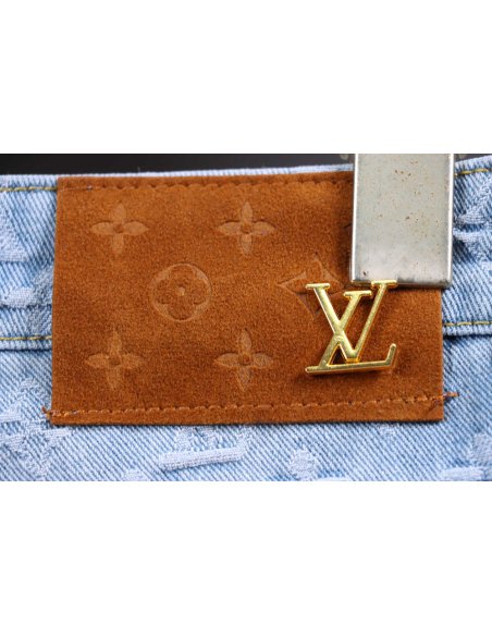 Louis Vuitton Graffiti Gradient Embroidered Jeans,Louis Vuitton