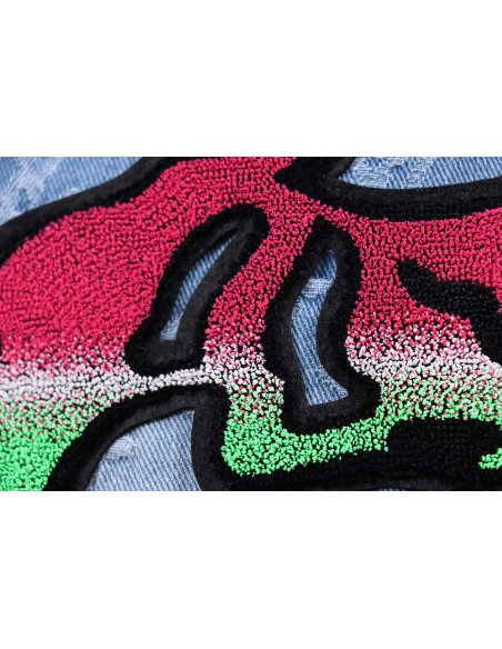 Louis Vuitton Graffiti Gradient Embroidered Jeans,Louis Vuitton