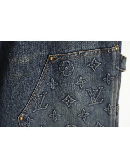 Louis Vuitton LV Louis Vuitton embossed presbyopic cargo jeans,Louis Vuitton
