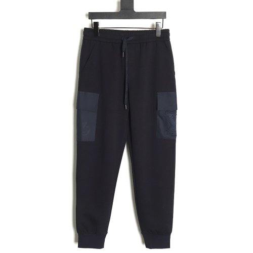 Louis Vuitton pocket embroidered logo cotton cargo trousers TSK1,Louis Vuitton