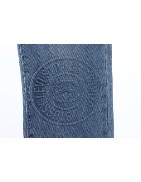 Stussy Joint Levis 150th Anniversary Embossed Denim Trousers,Stussy