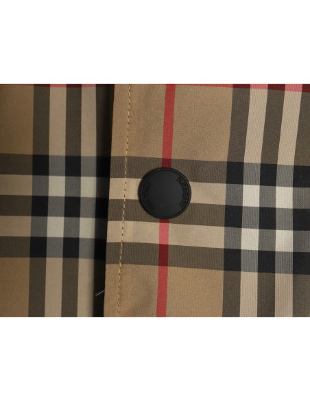 Burberry Check Reversible Button Hooded Jacket,Burberry