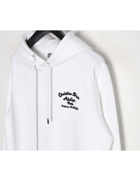 Dior 23Fw hooded sweatshirt with front and back signature letters embroidery,Dior