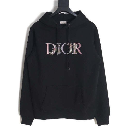 Dior Dior 22Fw gradient floral letter embroidered hooded sweatshirt_CM_1,Dior