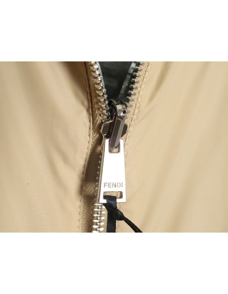 Fendi FD24SS Green FF Reversible Nylon Jacket Hooded Jacket,Fendi