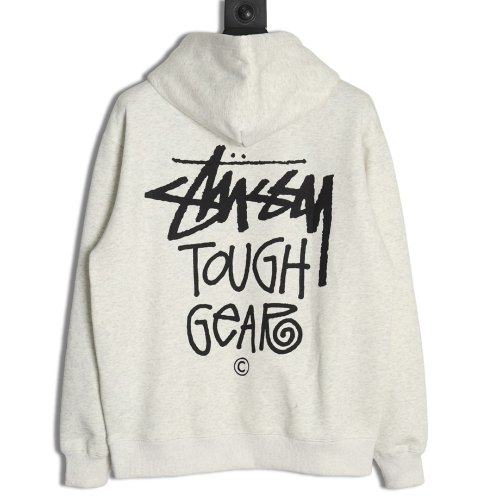 Stussy TGH letter printed hooded plus fleece hoodie,Stussy