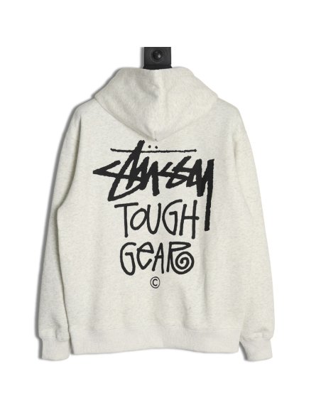 Stussy TGH letter printed hooded plus fleece hoodie,Stussy
