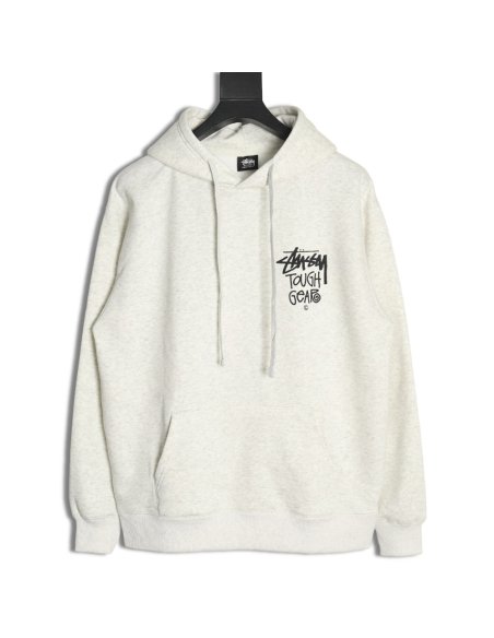 Stussy TGH letter printed hooded plus fleece hoodie,Stussy