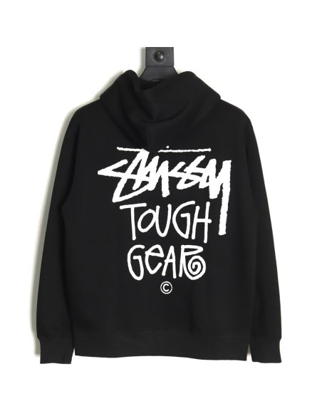 Stussy TGH letter printed hooded plus fleece hoodie TSK1,Stussy