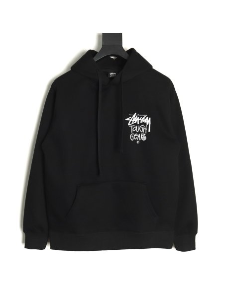 Stussy TGH letter printed hooded plus fleece hoodie TSK1,Stussy