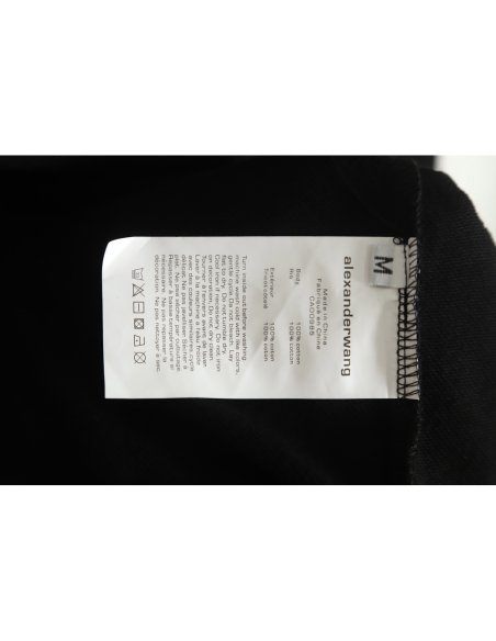 Alexander Wang 22FW Twisted Letters Crewneck Sweatshirt TSK1,Alexander Wang